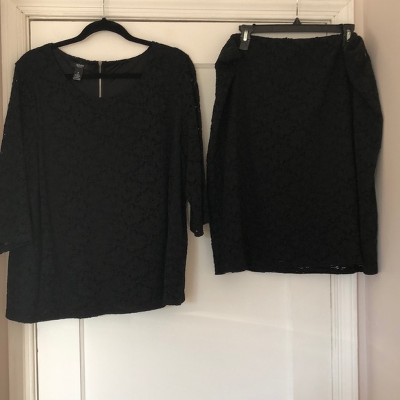Alfani Dresses & Skirts - Alfani 2 piece black blouse and skirt